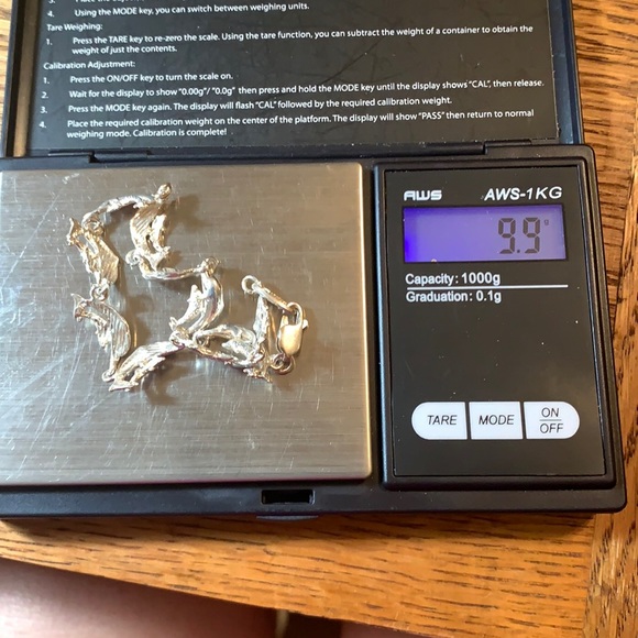 Vintage Sterling Silver Double Dolphin Bracelet - Picture 17 of 17